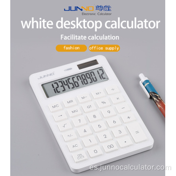 Calculadora blanca de 12 dígitos Salor Potencia Calculadora electrónica para estudiante